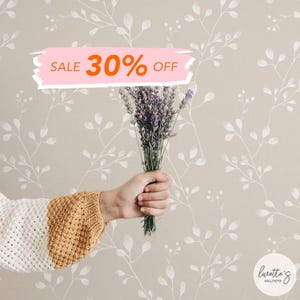 Wildflower Removable Wallpaper, Flower Wall Mural / Traditional or self adhesive wallpaper