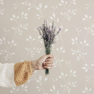 Wildflower Removable Wallpaper, Flower Wall Mural / Traditional or self adhesive wallpaper
