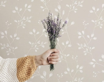 Wildflower Removable Wallpaper, Flower Wall Mural / Traditional or self adhesive wallpaper