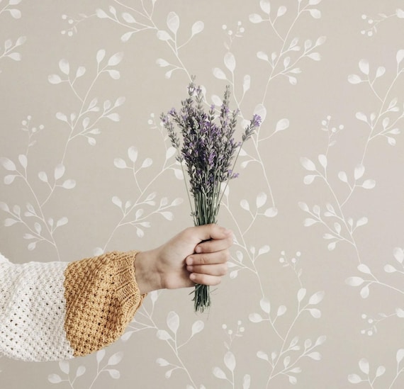 Wildflower Removable Wallpaper, Flower Wall Mural / Traditional or self adhesive wallpaper