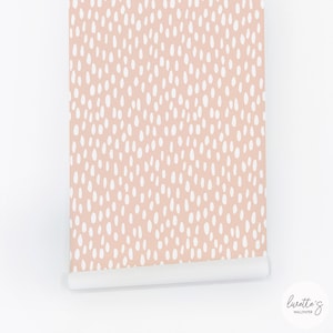 Speckled Wallpaper Pastel Pink Wallpaper Peel And Stick Wallpaper For Nursery Pink Girly Wallpaper Pink Nursery Decor Speckle Wallpaper
