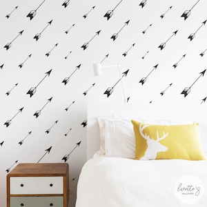 Peel And Stick Kids Wallpaper Minimalist Kids Room Decor Custom Made Temporary Wall Paper Removable Accent Wallpaper Black And White Color