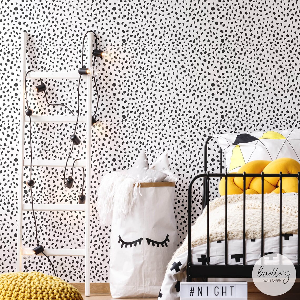 Dalmatian Removable Wallpaper Nursery Bedroom Animal Print Etsy