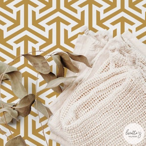 Retro design removable wallpaper in orche