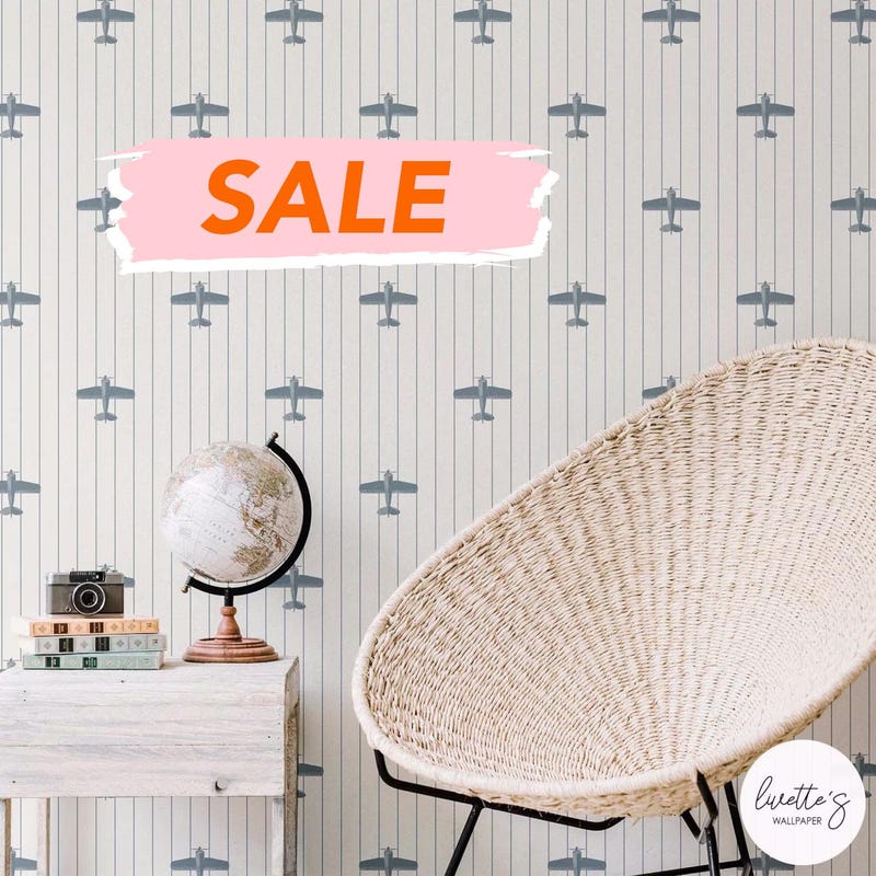 Airplane Nursery Wallpaper - Etsy UK