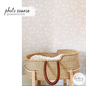 Wildflower removable wallpaper in bohemian style nursery