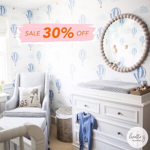 Wallpaper For Boys Room Cute Blue Wallpaper Peel And Stick Fabric Wallpaper Watercolor Decor Temporary Nursery Wallpaper Custom Made Wall