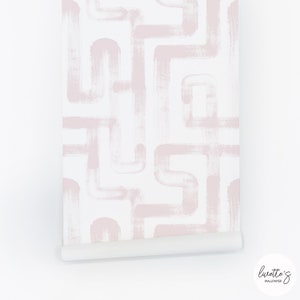 Panel of the London metro lines removable wallpaper in pink