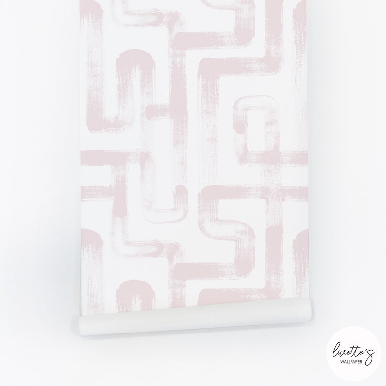 Panel of the London metro lines removable wallpaper in pink