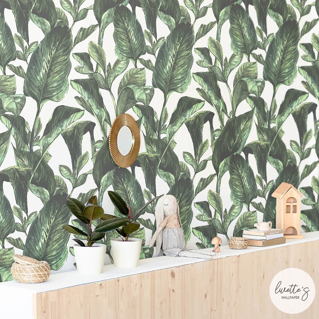 Botanical Nursery Removable Wallpaper Minimal Design Baby - Etsy