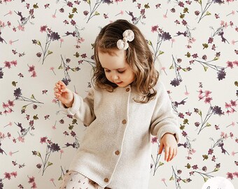 Rosy Floral Removable Wallpaper, Self Adhesive or Traditional