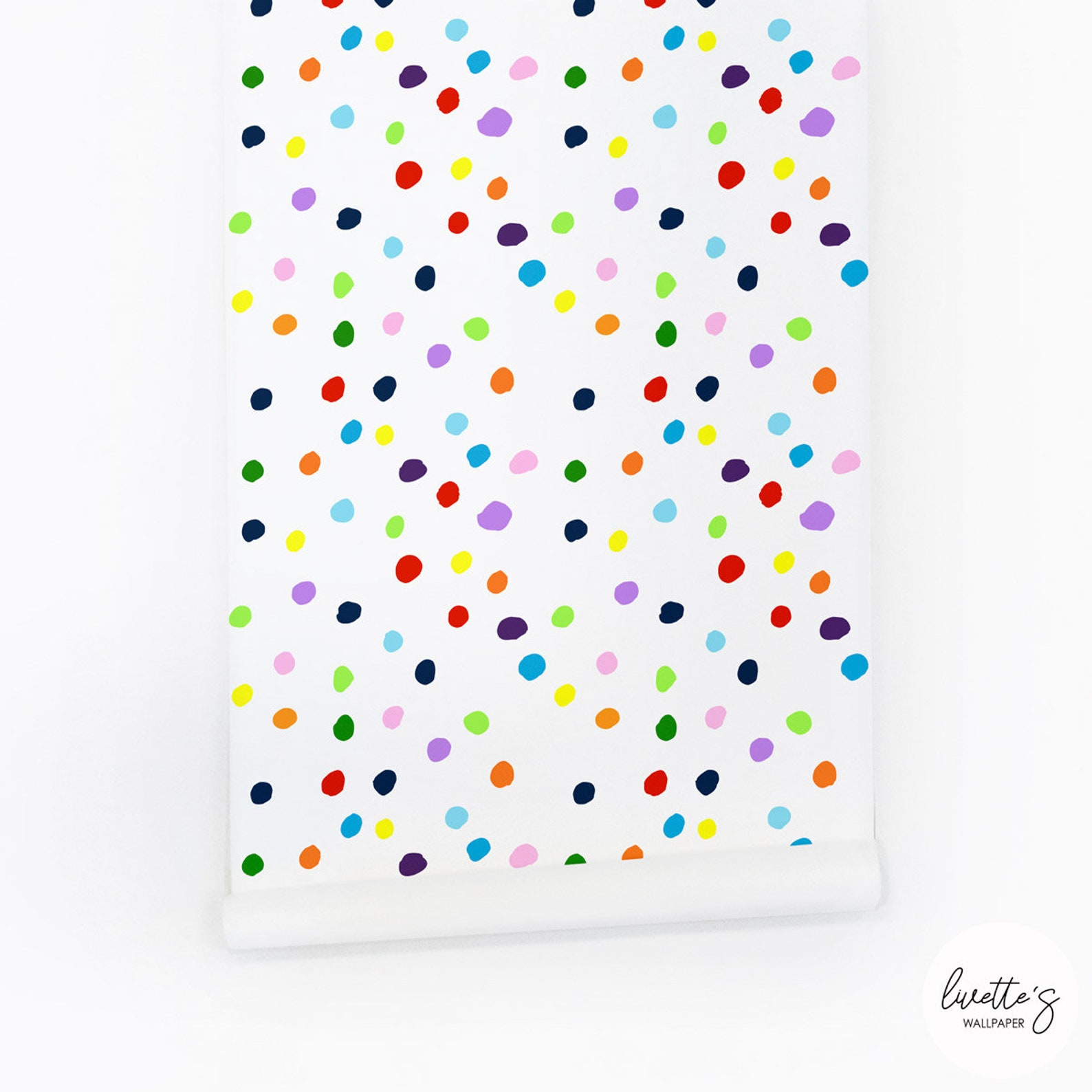 Colorful Polka Dot Wallpaper, Kids Room Decor (peel & Stick) - Etsy