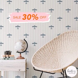 Cute Blue Wallpaper Peel And Stick Fabric Wallpaper Removable Temporary Wallpaper For Kids Self Adhesive Airplane Wallpaper For Walls