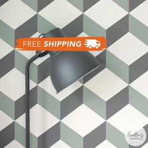 Geometric Peel And Stick Wallpaper Boys Room Ideas Sage Green Nursery Decor Green Accent Wall Bedroom Cube Pattern Wallpaper For Boys Room