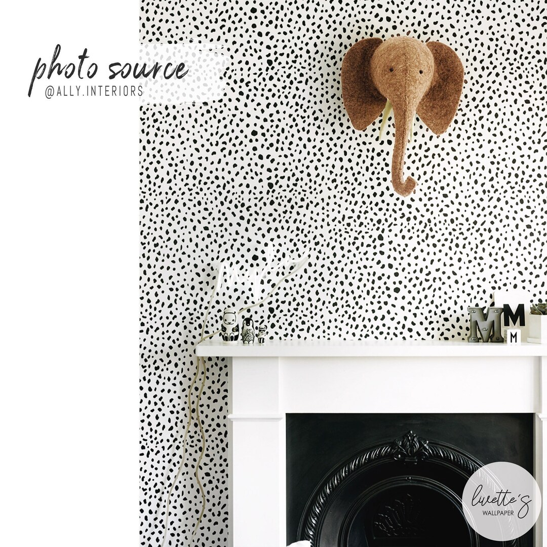 Dalmatian Removable Wallpaper, Nursery Bedroom Animal Print, Wall Decal