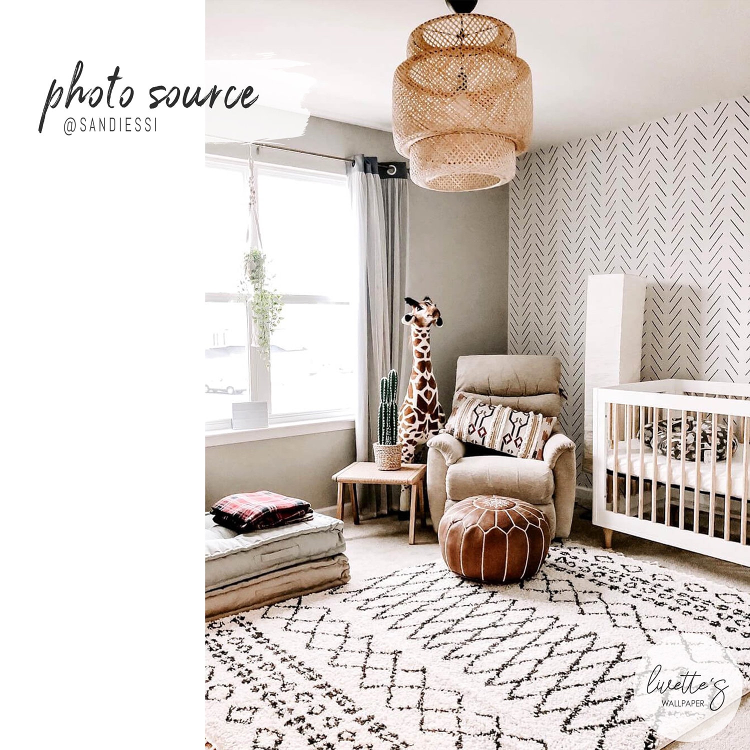 Neutral Baby Nursery Wallpaper