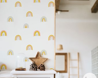 Rainbow Peel and Stick Wallpaper, Kids Room Decor