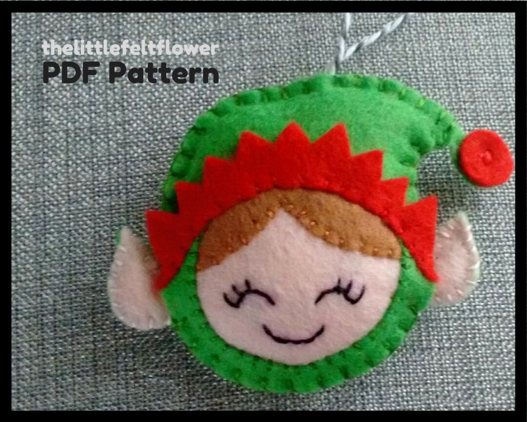 Elf Patten Elf Felt Pattern, Elf Pattern Sewing,elf Sewing Pattern Pdf,felt ...