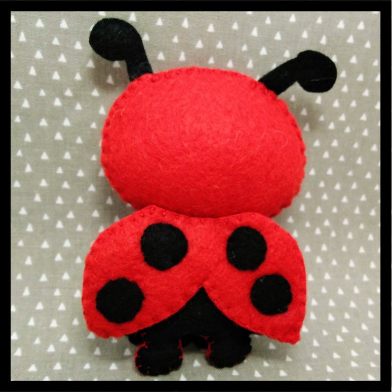 Felt Ladybird Pattern, Felt Ladybug Pattern, Felt PDF pattern, Ladybug, Felt pattern, Felt PDF pattern, Ladybird image 4