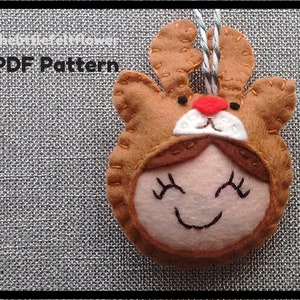 Reindeer Felt Pattern, Reindeer Pattern Sewing,Reindeer Sewing Pattern PDF,Felt Pattern PDF,Christmas sewing pattern PDF image 2