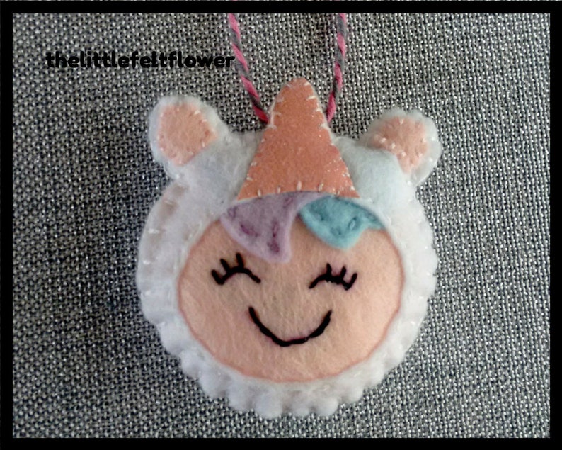 Girl Unicorn Felt Pattern, Unicorn Pattern Sewing,Unicorn Sewing Pattern PDF,Felt Pattern PDF,Christmas sewing pattern PDF image 6