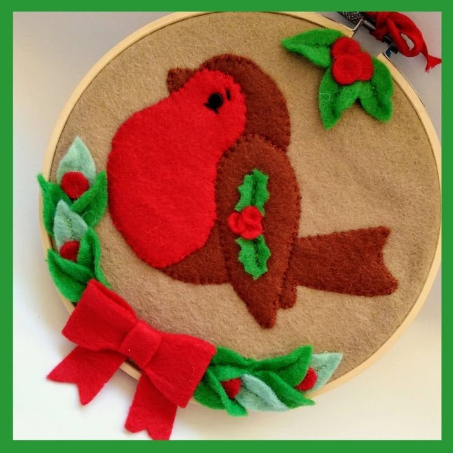 Felt Robin Pattern Robin Embroidery Hoop Felt Robin PDF Etsy