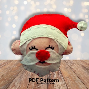 Santa Felt Christmas Ornament Pattern,Santa Felt Ornament Pattern,Felt Pattern PDF,Santa Felt Christmas Pattern,Christmas sewing pattern PDF