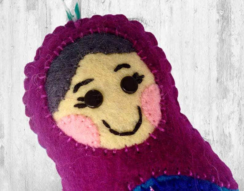 Russian Doll Pattern-Babushka Felt Pattern-Felt Christmas Ornament Pattern-Matryoshka Felt PDF Pattern-Felt Patterns-Felt Ornament Pattern image 4