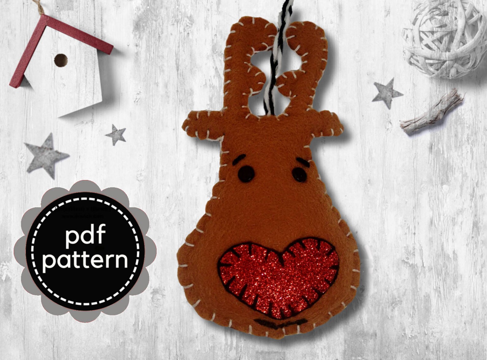 Reindeer Felt Christmas Ornament Patternreindeer Felt Patternpenguin