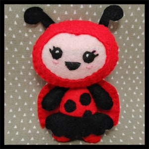 Felt Ladybird Pattern, Felt Ladybug Pattern, Felt PDF pattern, Ladybug, Felt pattern, Felt PDF pattern, Ladybird image 2