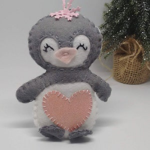 Felt Penguin Christmas Decoration Pattern-Felt penguin pattern-Penguin Felt Christmas Ornament Pattern- felt pattern pdf