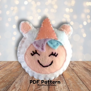 Girl Unicorn Felt Pattern, Unicorn Pattern Sewing,Unicorn Sewing Pattern PDF,Felt Pattern PDF,Christmas sewing pattern PDF