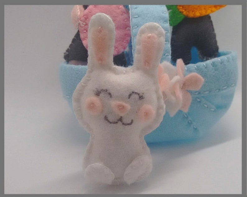 Felt Easter Bunny pattern-Felt Baby Bunny Pattern Easter Bunny PDF-Felt PDF Pattern-Felt Patterns-DIY Gift-Easter Ornament image 2