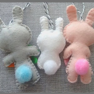 Felt Easter Bunny pattern-Felt Baby Bunny Pattern Easter Bunny PDF-Felt PDF Pattern-Felt Patterns-DIY Gift-Easter Ornament image 3