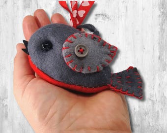 Robin Felt Christmas Ornament Pattern-Robin Felt Pattern-Robin Felt Christmas Decoration Pattern