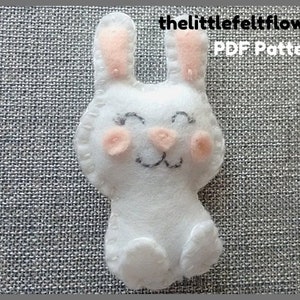 Felt Easter Bunny pattern-Felt Baby Bunny Pattern Easter Bunny PDF-Felt PDF Pattern-Felt Patterns-DIY Gift-Easter Ornament image 1