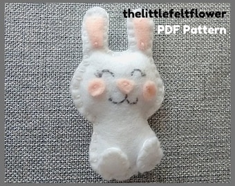 Felt Easter Bunny pattern-Felt Baby Bunny Pattern - Easter Bunny PDF-Felt PDF Pattern-Felt Patterns-DIY Gift-Easter Ornament