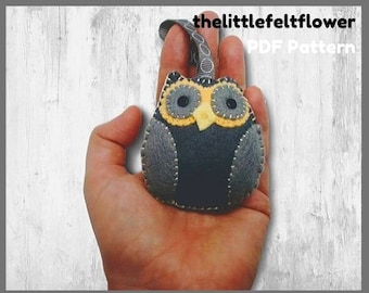 Felt Owl Pattern-Felt Pattern-Felt PDF Pattern-Decor-Felt Owl-Felt Christmas Ornament Pattern-Felt Patterns-Felt Ornament Pattern-Owl