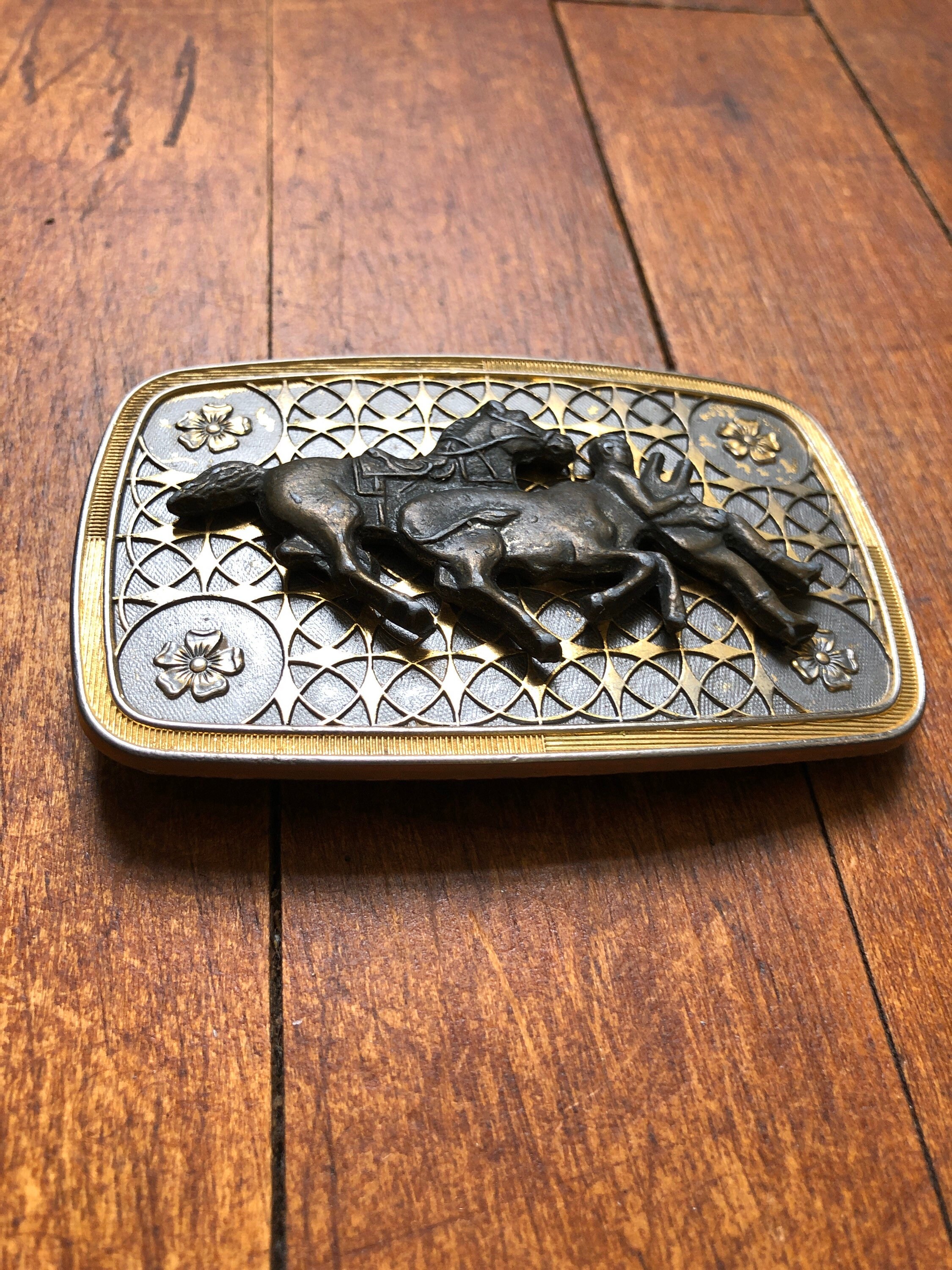 Vintage Cinturón Hebilla Cowboy Rodeo Ranchero mediados de | Etsy