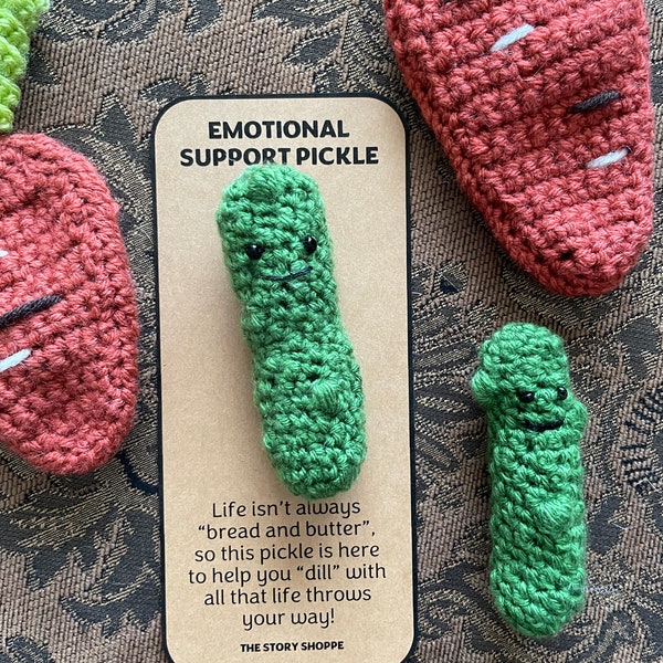Emotional Support Pickle Pattern Etsy