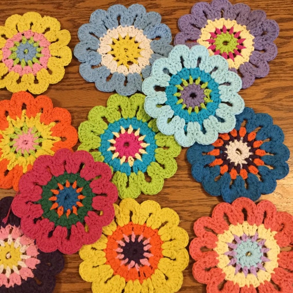 Crocheted Flower Etsy