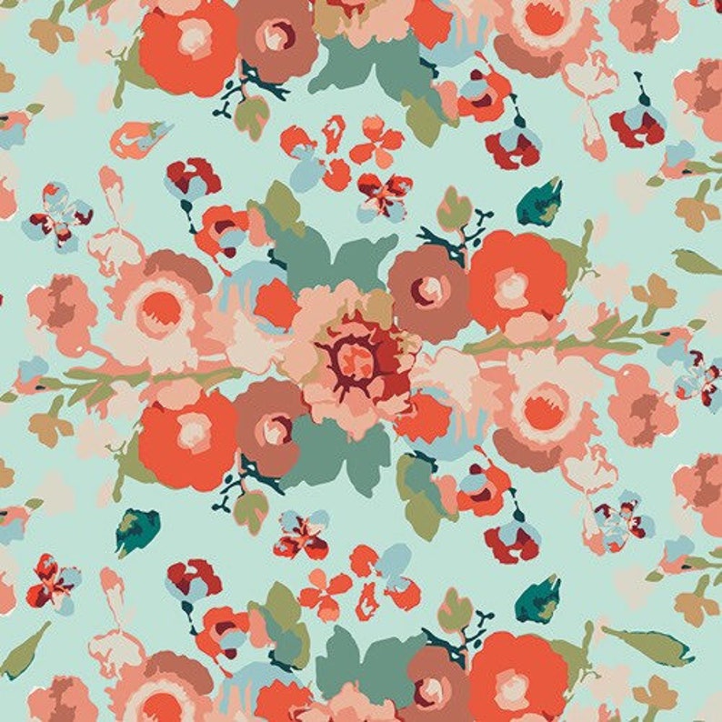 Extra wide knit Super stretchy Love story knit fabric Sewingcraft knit fabric Apparel knit. Modern floral print Floral KNIT fabric
