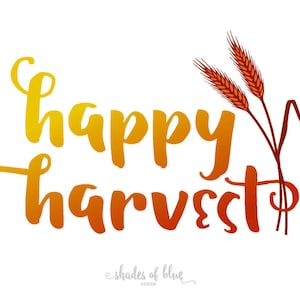 Happy Harvest Printable - Etsy