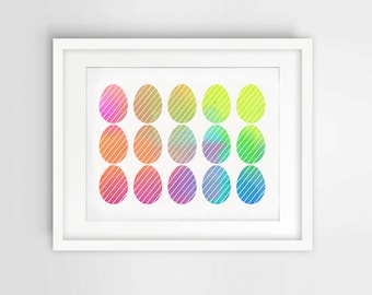 Easter Egg Watercolor Printable