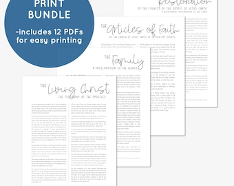 LDS Proclamation Print Bundle, The Family, Christ, Restoration (Digital Download)