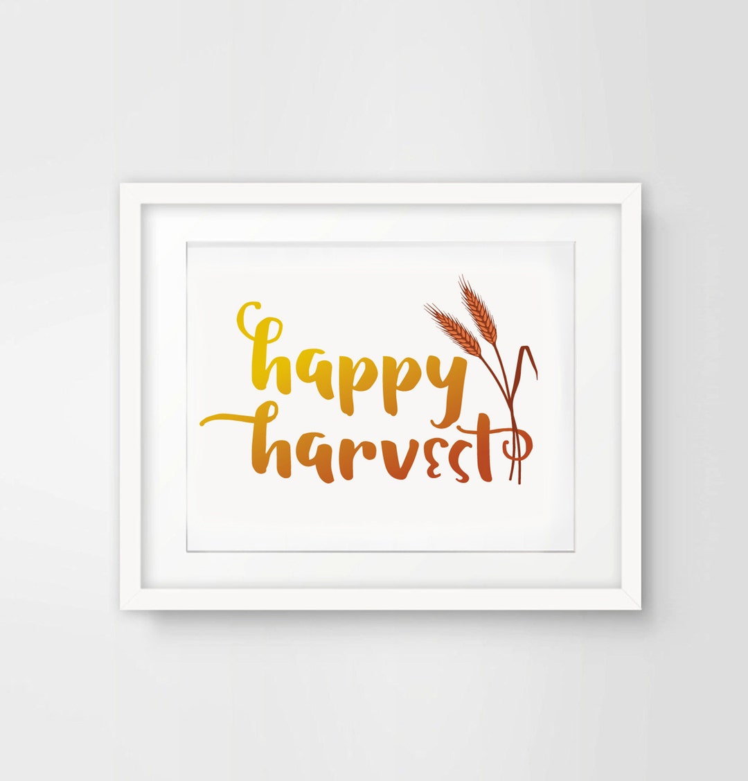 Happy Harvest Printable - Etsy