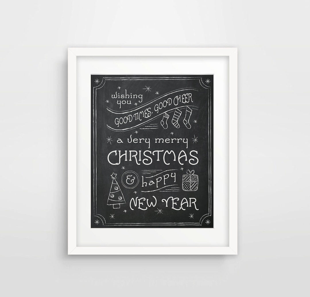 Christmas Chalkboard Printable - Etsy