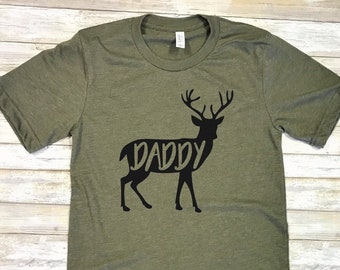 Daddy Deer Shirt, Daddy Deer Tee, Cute Daddy Deer T-Shirt, New Dad Shirt, Deer Family Photos Shirts, Deer Christmas Shirts, Matching Deer