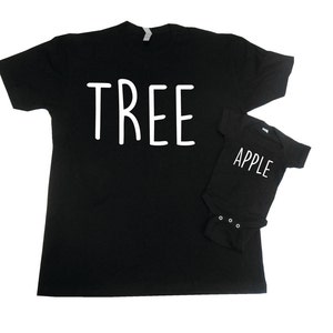 Ensemble t-shirt et body assortis Apple Tree and Fruit Two Dad Son Père