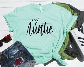 Auntie Shirt, Blessed Auntie, Auntie T Shirt, New Aunt Shirt, Family Shirt, Christmas Gift, Aunt Life Shirt, Pregnancy Announcement Shirt